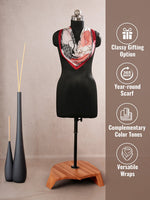 CrossKulture - GlossyPop Small Square Satin Scarf Red infographic image