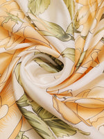 CrossKulture - SunshineFlow Small Square Satin Scarf Green fabric view