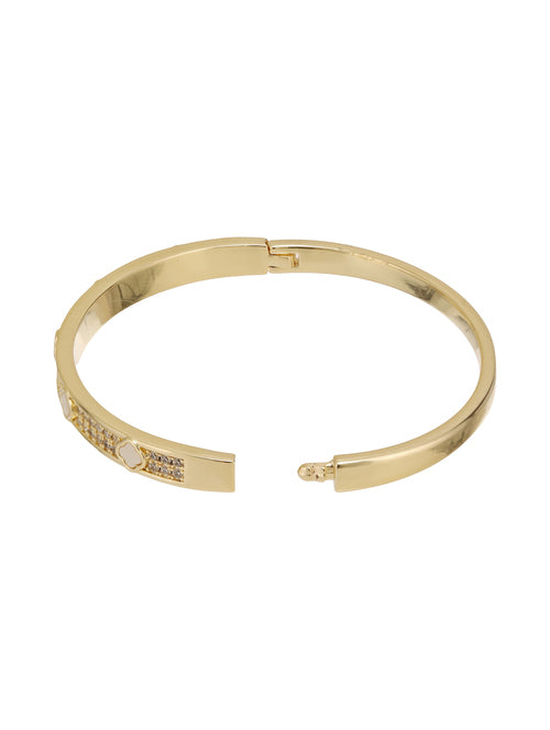 CrystalWhisper Bangle Bracelet Gold