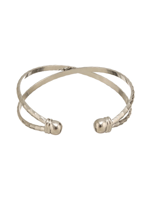 LuxeLayers Bangle Bracelet Silver