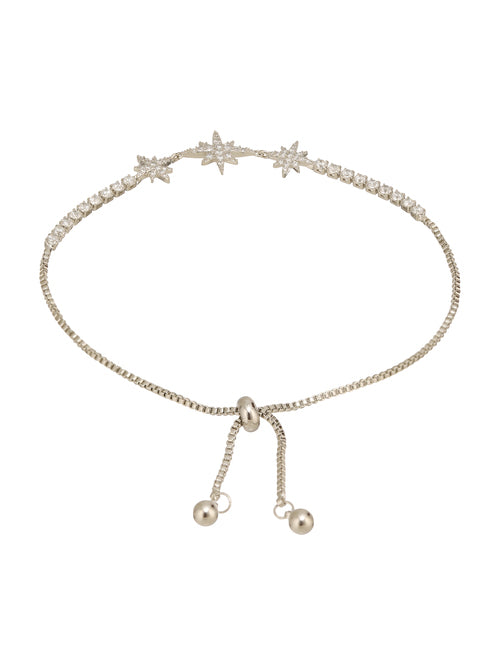 RosyRadiance Chain Bracelet Silver