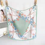 ArcEdit Satin Curve Edged Pista Green Scarf
