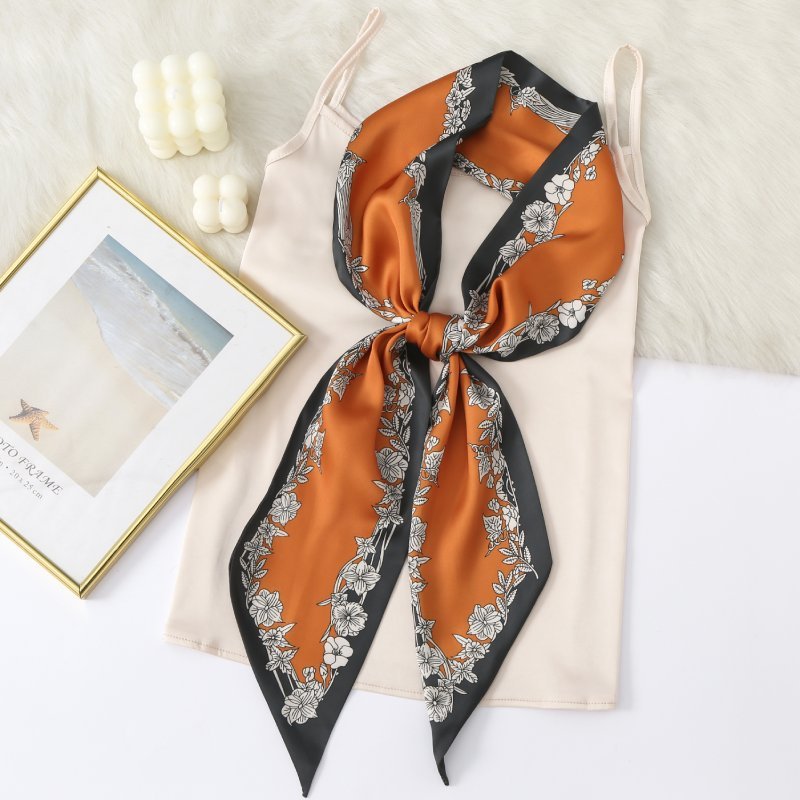 CrossKulture - RibbonFlora satin scarf knot style