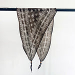 DiamondAllure Black Cotton Diamond Scarf