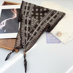 DiamondAllure Black Cotton Diamond Scarf