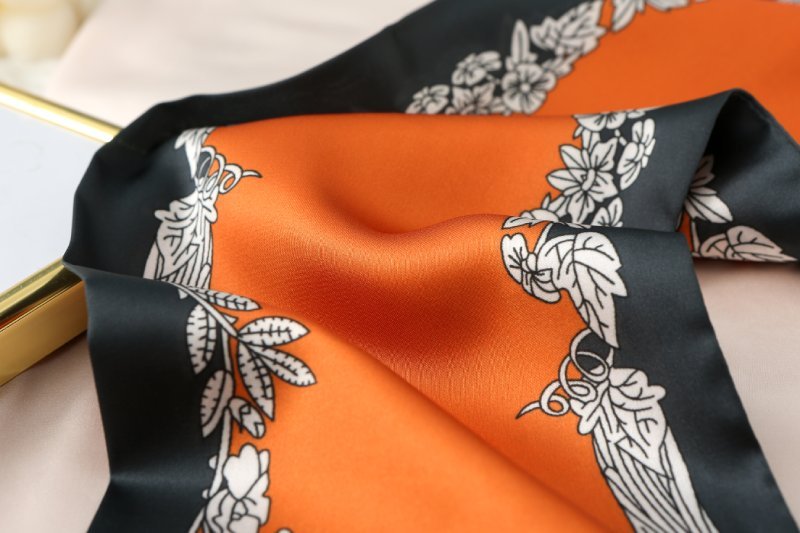 CrossKulture - RibbonFlora satin scarf edges