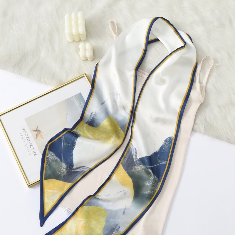CrossKulture Satin Ribbon Scarf 150x15 cm-Colour4
