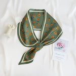 PlentyPineapples Satin Neck Scarf Green