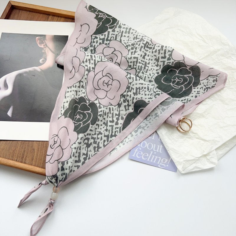 DiamondPoise Pink Cotton Diamond Scarf