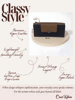 CrossKulture - PristineCarry lightweight long wallet infographic image showing features