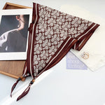DiamondWhisper Brown Cotton Diamond Scarf