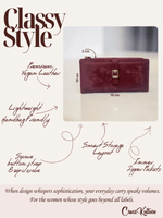 CrossKulture - SuppleCarry lightweight long wallet infographic image showing features