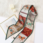 CrossKulture Satin Ribbon Scarf 150x15 cm-Colour5