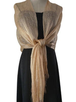 GoldenGlow Long Shimmer Scarf