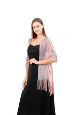 ModernGleam Long Shimmer Scarf Pink