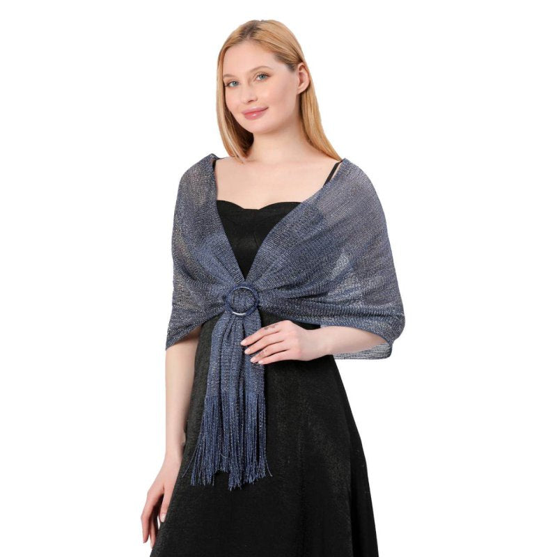 UrbanShine Long Shimmer Scarf Navy