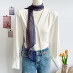 BlueFlow Chiffon Ribbon Scarf