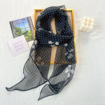 BlackBreeze Chiffon Ribbon Scarf