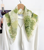 NetCanvas Green Gauze Square Scarf