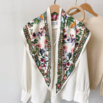 CrossKulture - TriangleGarden satin scarf on hanger
