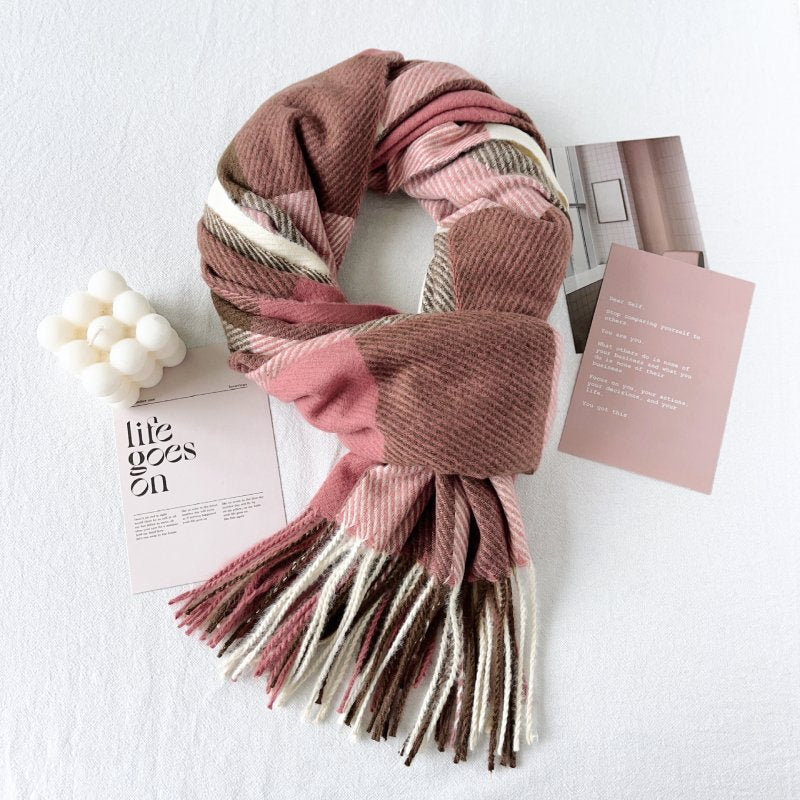 FrostCheck Cashmere CheckeredScarf