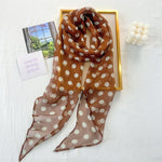 BrownFlutter Chiffon Ribbon Scarf