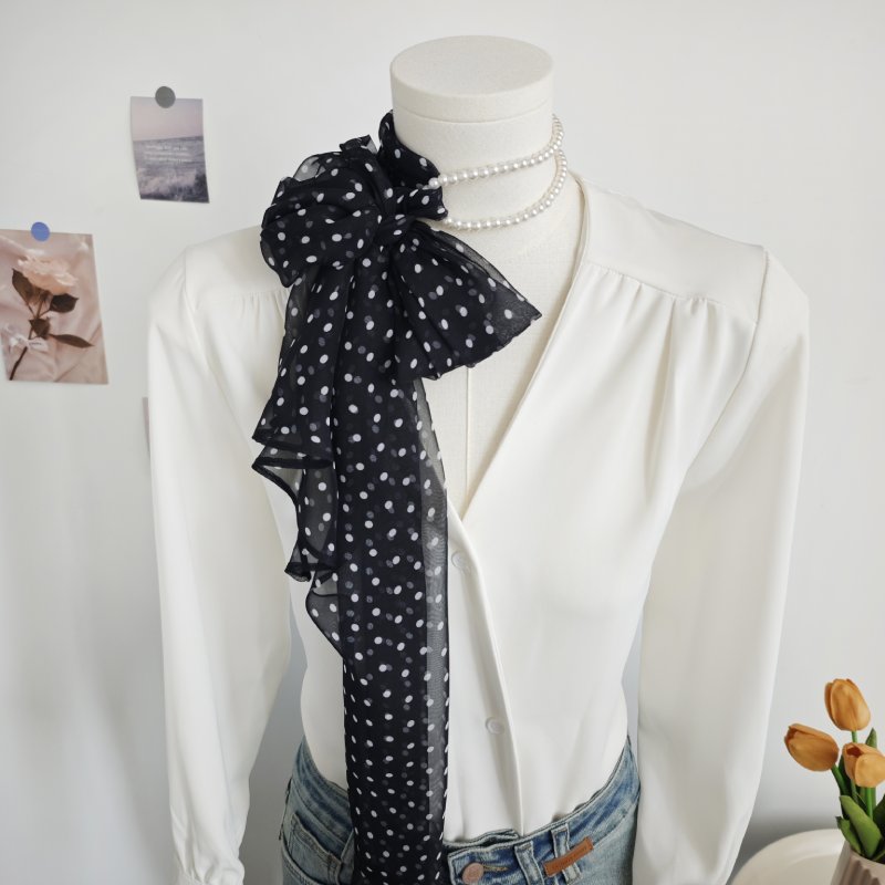 BlackHaze Chiffon Ribbon Scarf