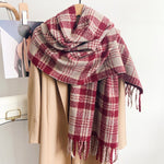 CozyGrid Cashmere Checkered Scarf
