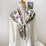 CrossKulture - TriangleGarden satin scarf tie styled on mannequin