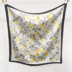 LemonTree Small Square Satin Scarf Grey