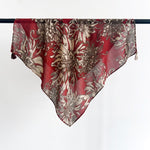 PetalPoetry Maillard Tassel Square Scarf