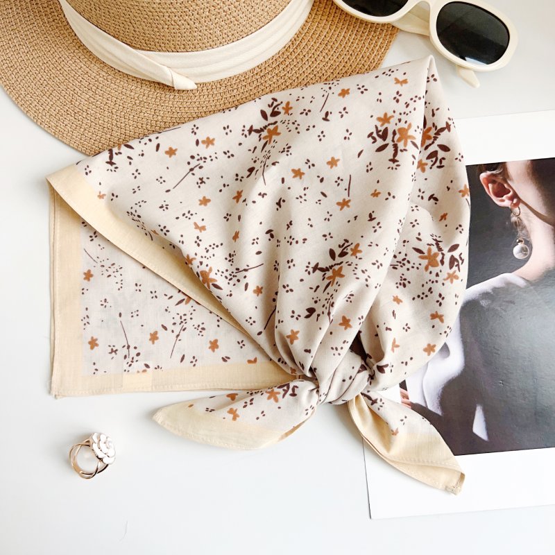 CottonStory Cotton Cream Square Scarf