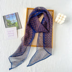 BlueFlow Chiffon Ribbon Scarf