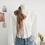 BrownFlutter Chiffon Ribbon Scarf