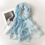 SeaBreeze Long Chiffon Scarf Blue