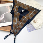 DiamondMuse Black Cotton Diamond Scarf