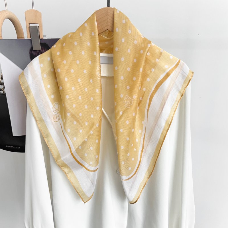 NetCharm Yellow Gauze Square Scarf