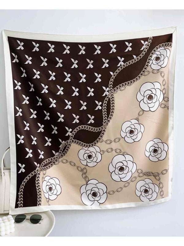 CrossKulture - CaffeinAroma satin scarf full view