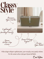 CrossKulture - OrganicCarry lightweight long wallet infographic image showing features