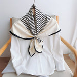 InspiredLines Satin Twill Scarf Square White