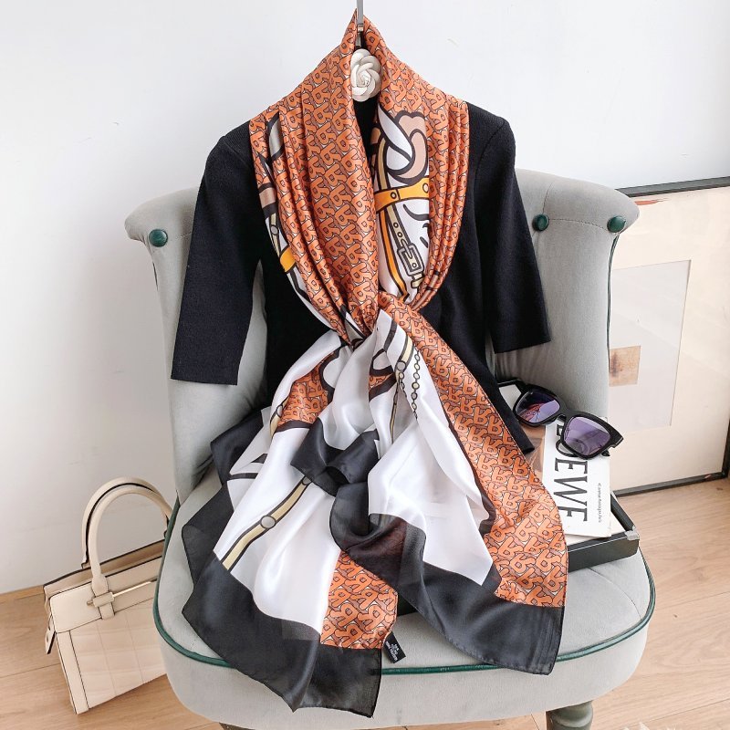 CrossKulture - BrightBands satin long scarf with knot style view