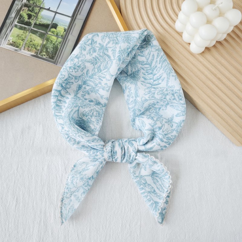 SoftCurve Satin Curve Edged Sea Green Scarf