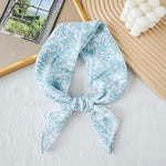 SoftCurve Satin Curve Edged Sea Green Scarf