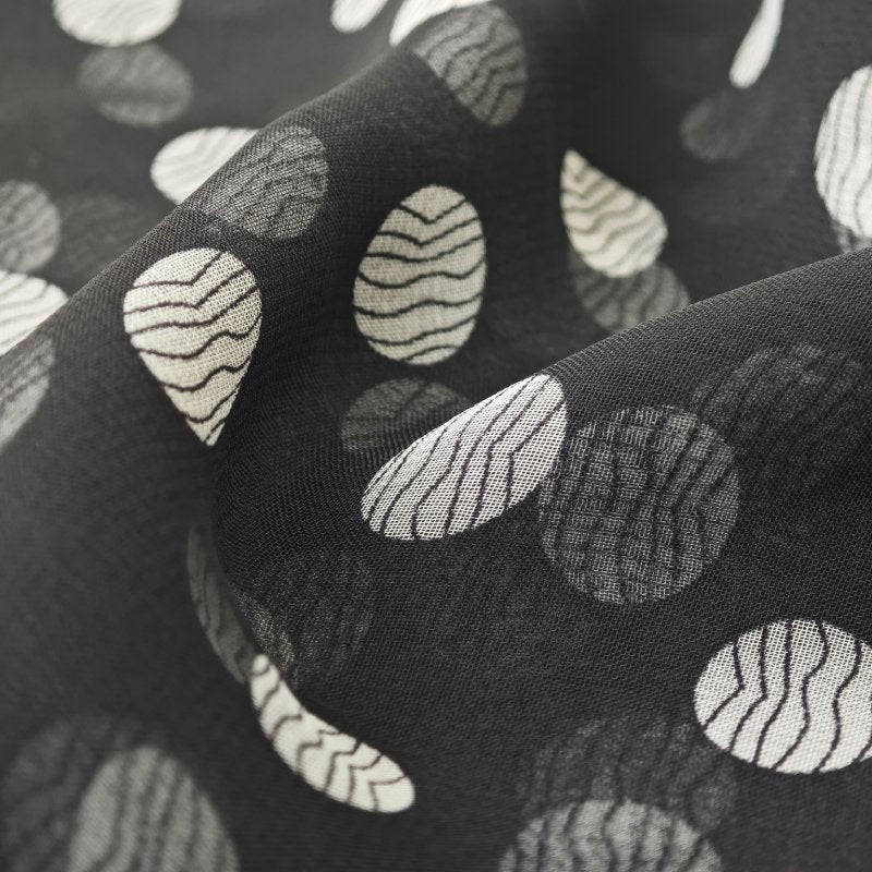 BlackCloud Chiffon Ribbon Scarf