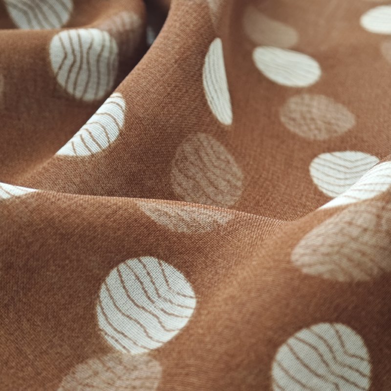 BrownFlutter Chiffon Ribbon Scarf