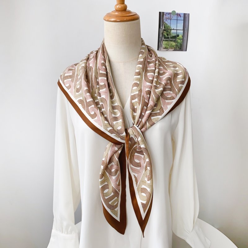 CrossKulture - TriangleGraphic satin scarf style on mannequin