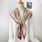 CrossKulture - TriangleGraphic satin scarf style on mannequin