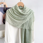 CrossKulture - MintyHue crinkle scarf draped on hanger