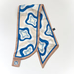 InkFlow Satin Neck Scarf Blue
