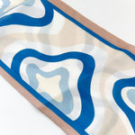 InkFlow Satin Neck Scarf Blue